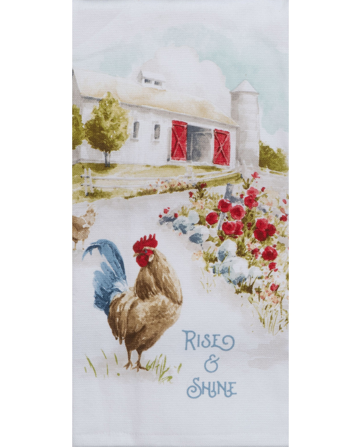 Country Side Farm Scene Dual-Purpose Terry Cotton Towel