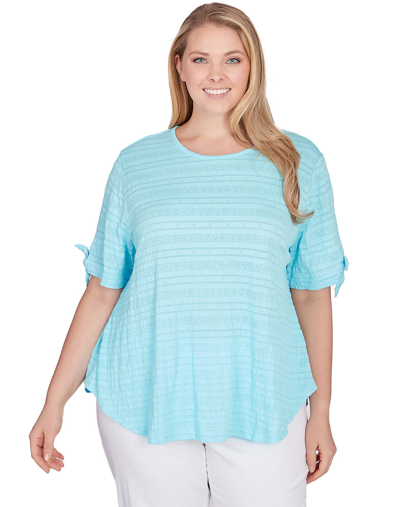 Ruby Road Tropical Twist Short Sleeve Smock Top