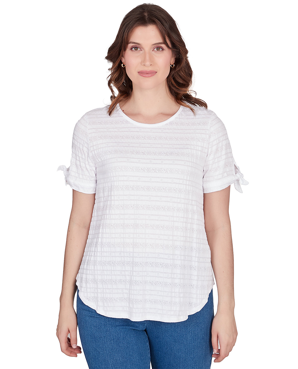 Ruby Road Petite Tropical Twist Short Sleeve Smock Top