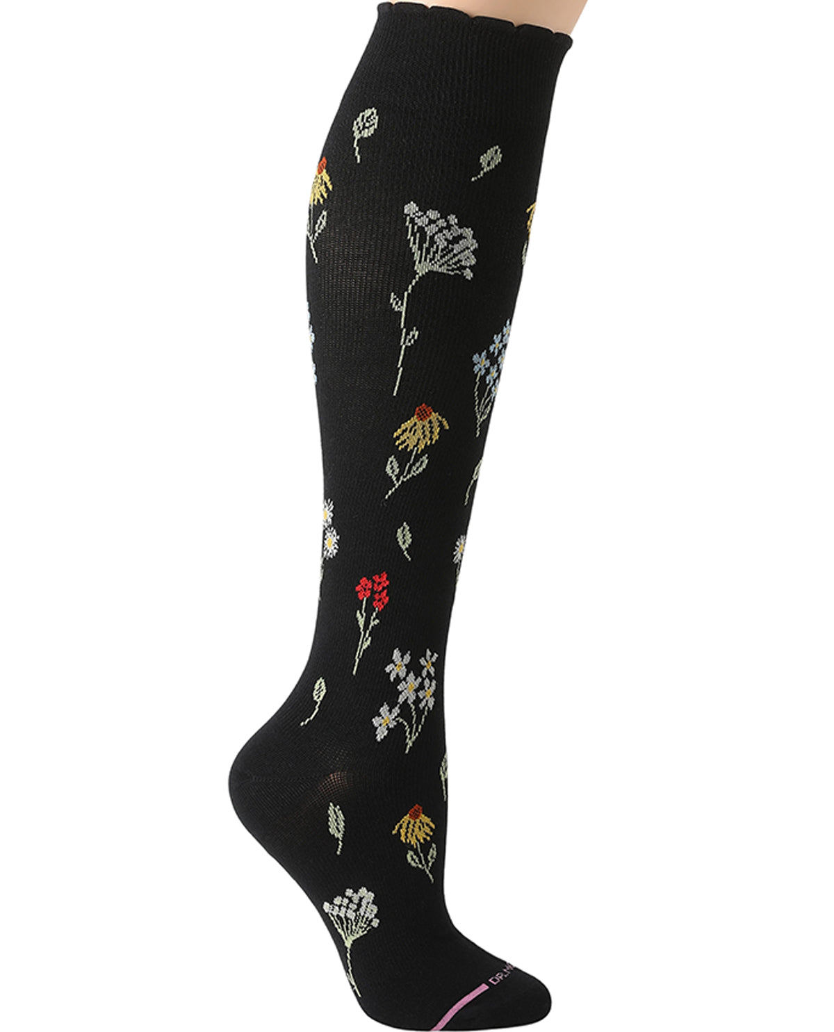 Dr. Motion Wildflowers Knee High Compression Socks