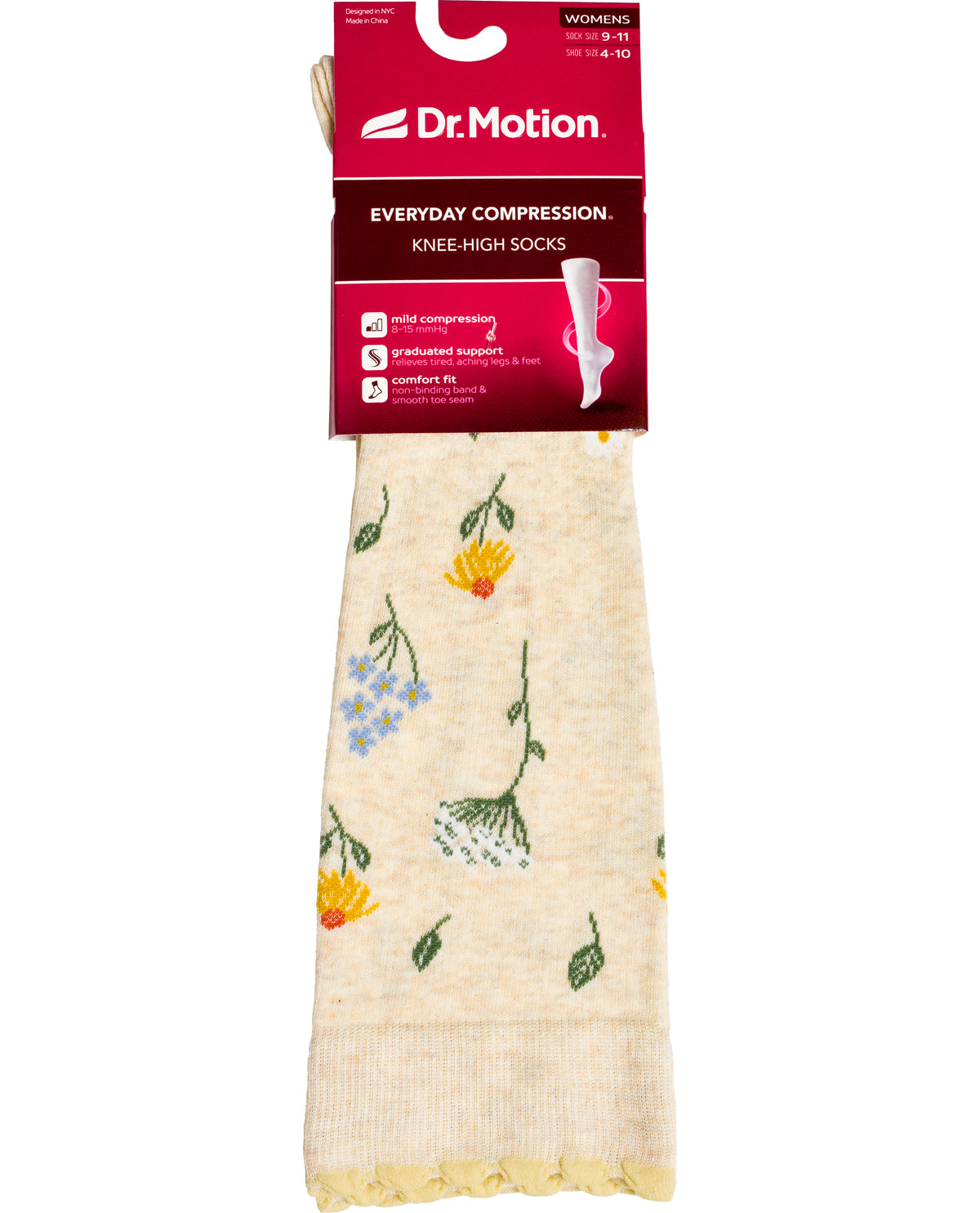 Dr. Motion Wildflowers Knee High Compression Socks