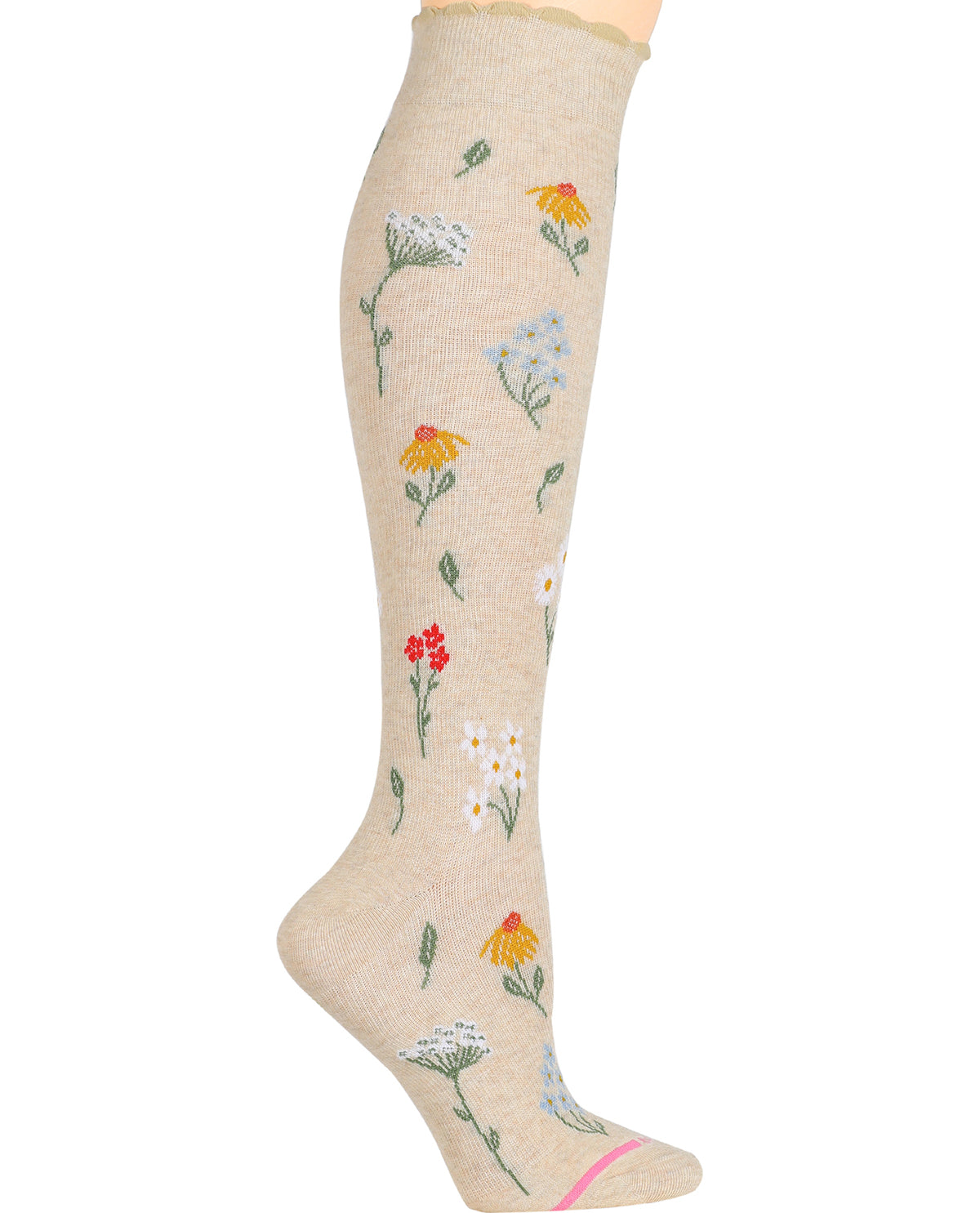 Dr. Motion Wildflowers Knee High Compression Socks