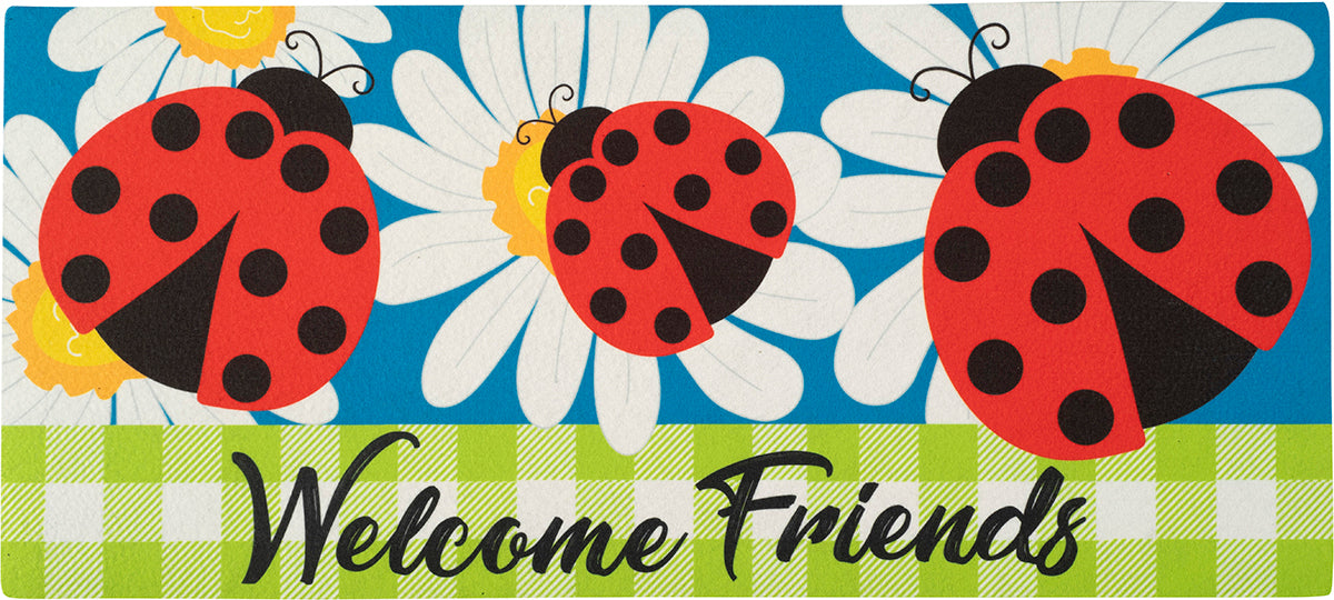 Daisies and Lady's Welcome Sassafras Switch Mat