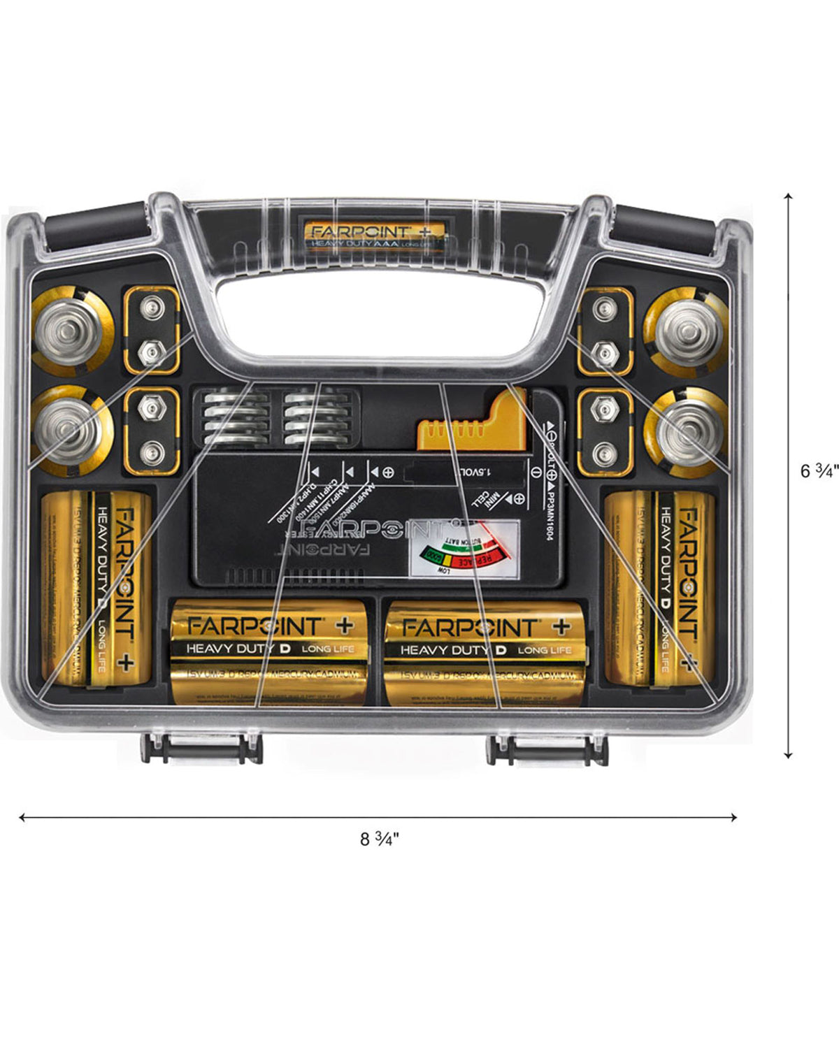 Battery Caddy with 54 Batteries