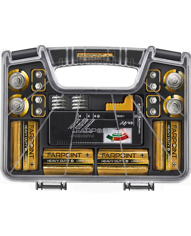 Battery Caddy with 54 Batteries