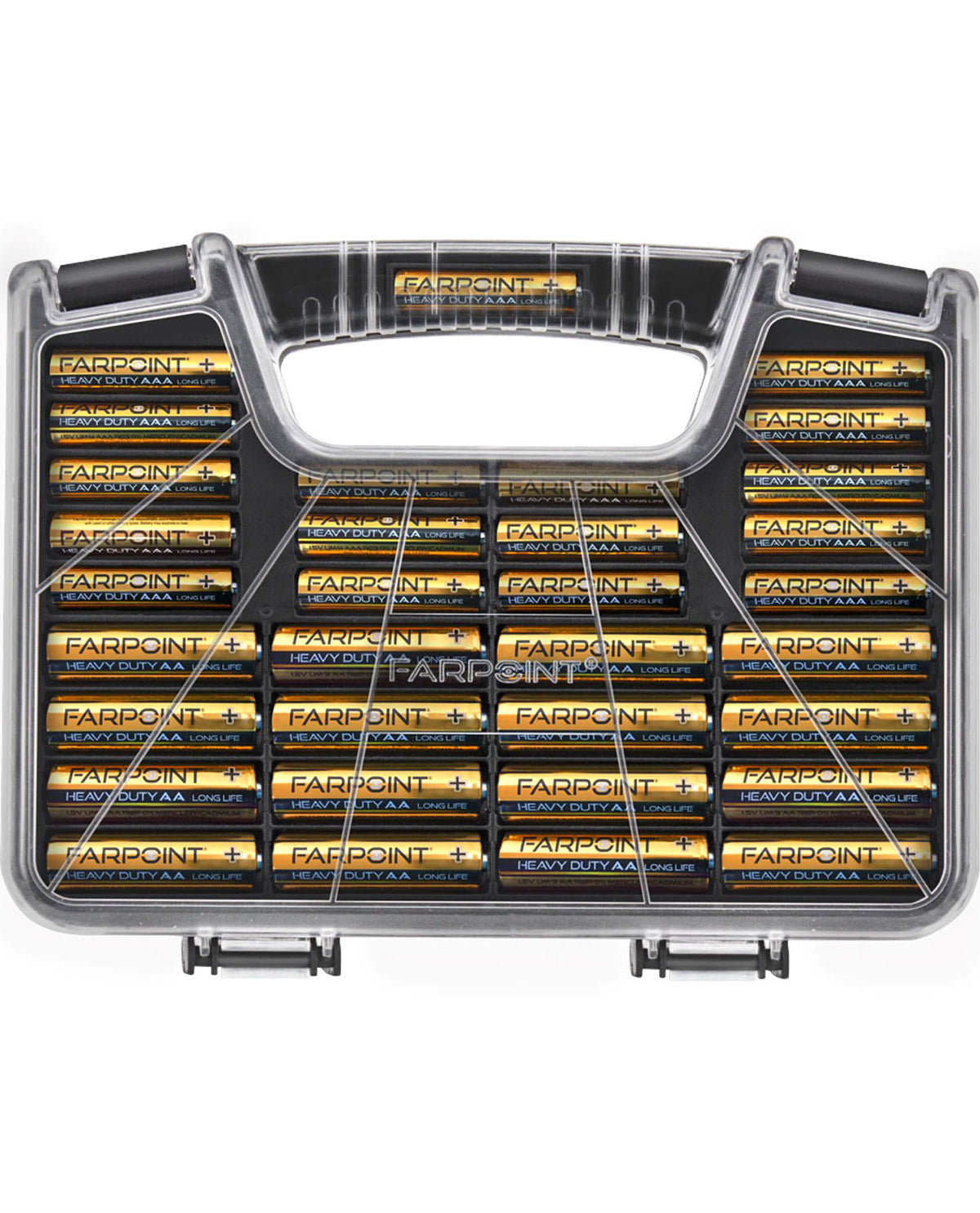 Battery Caddy with 54 Batteries