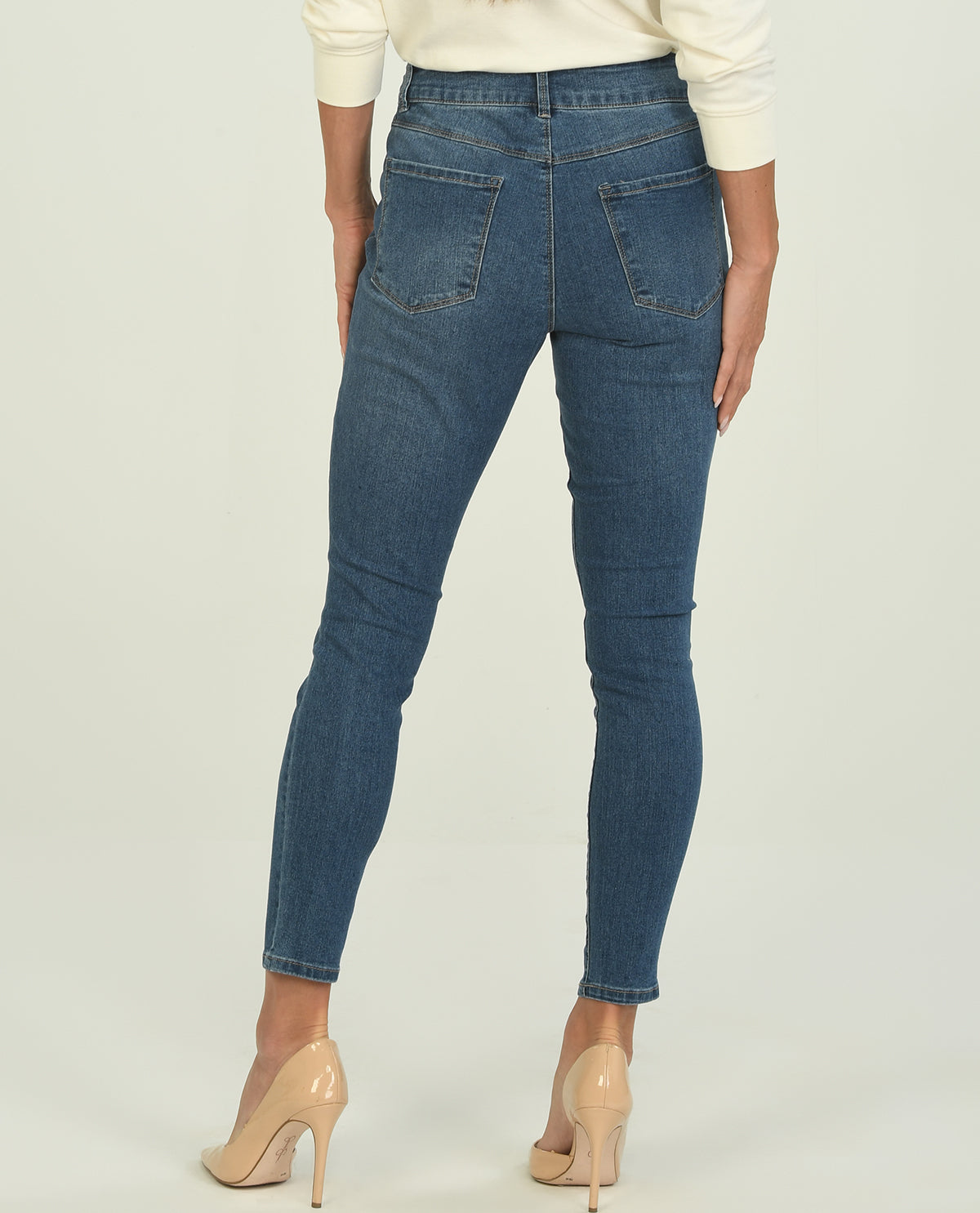 D Jeans Double Button Skinny Jeans