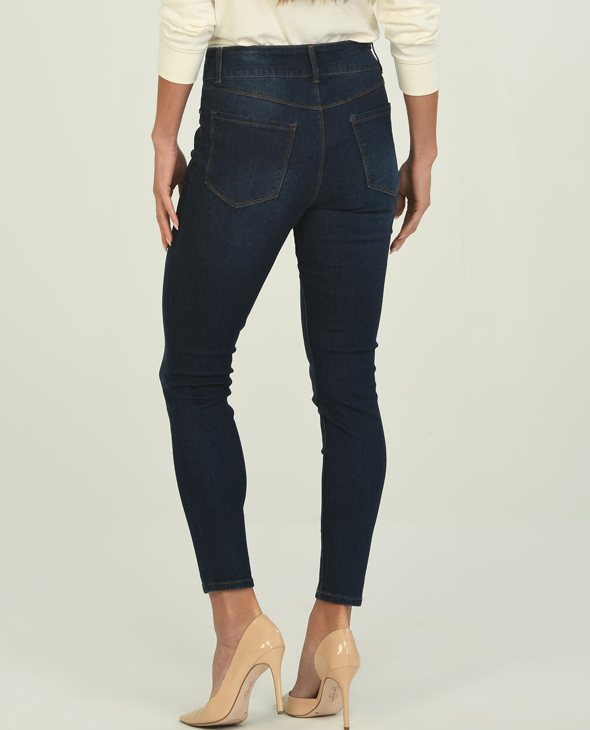 D Jeans Double Button Skinny Jeans