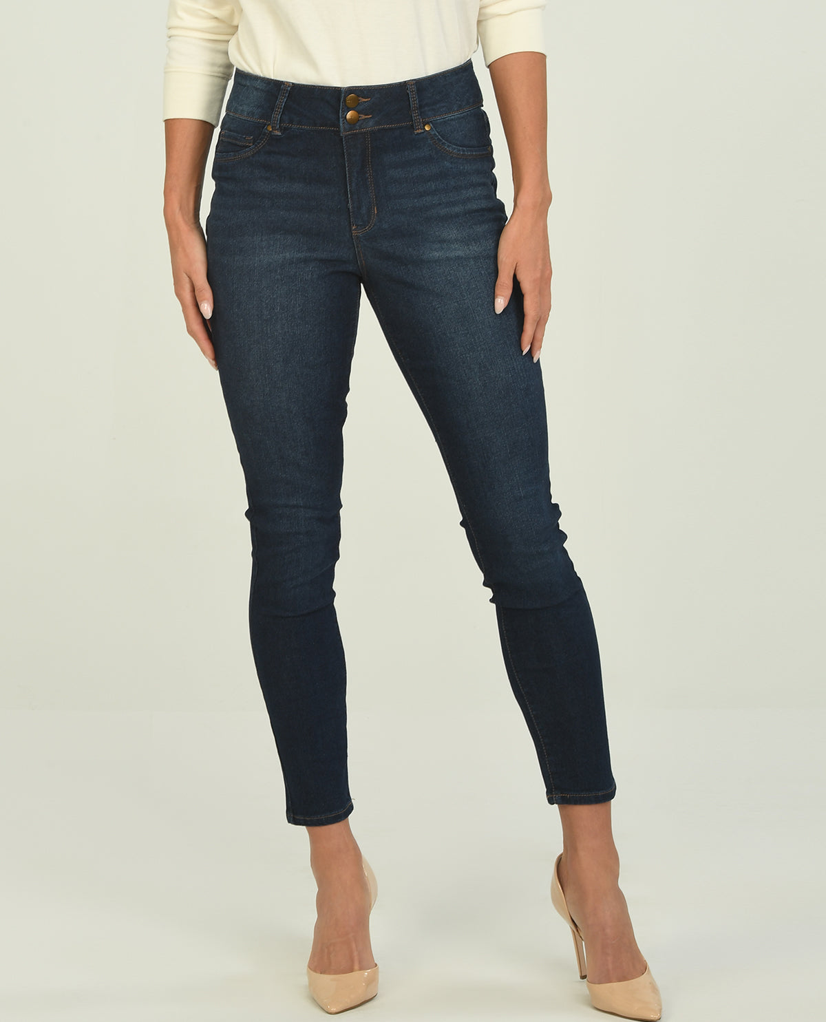 D Jeans Double Button Skinny Jeans