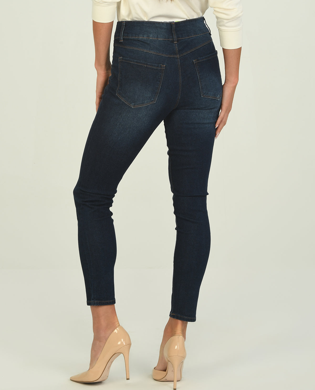 D Jeans Double Button Skinny Jeans