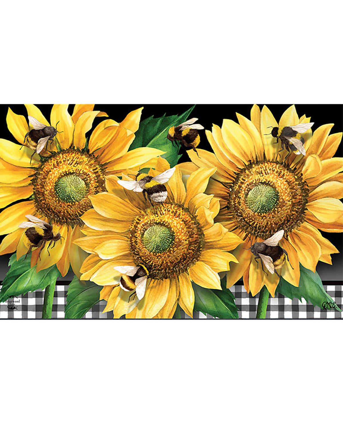 Buzzing Sunflower Doormat
