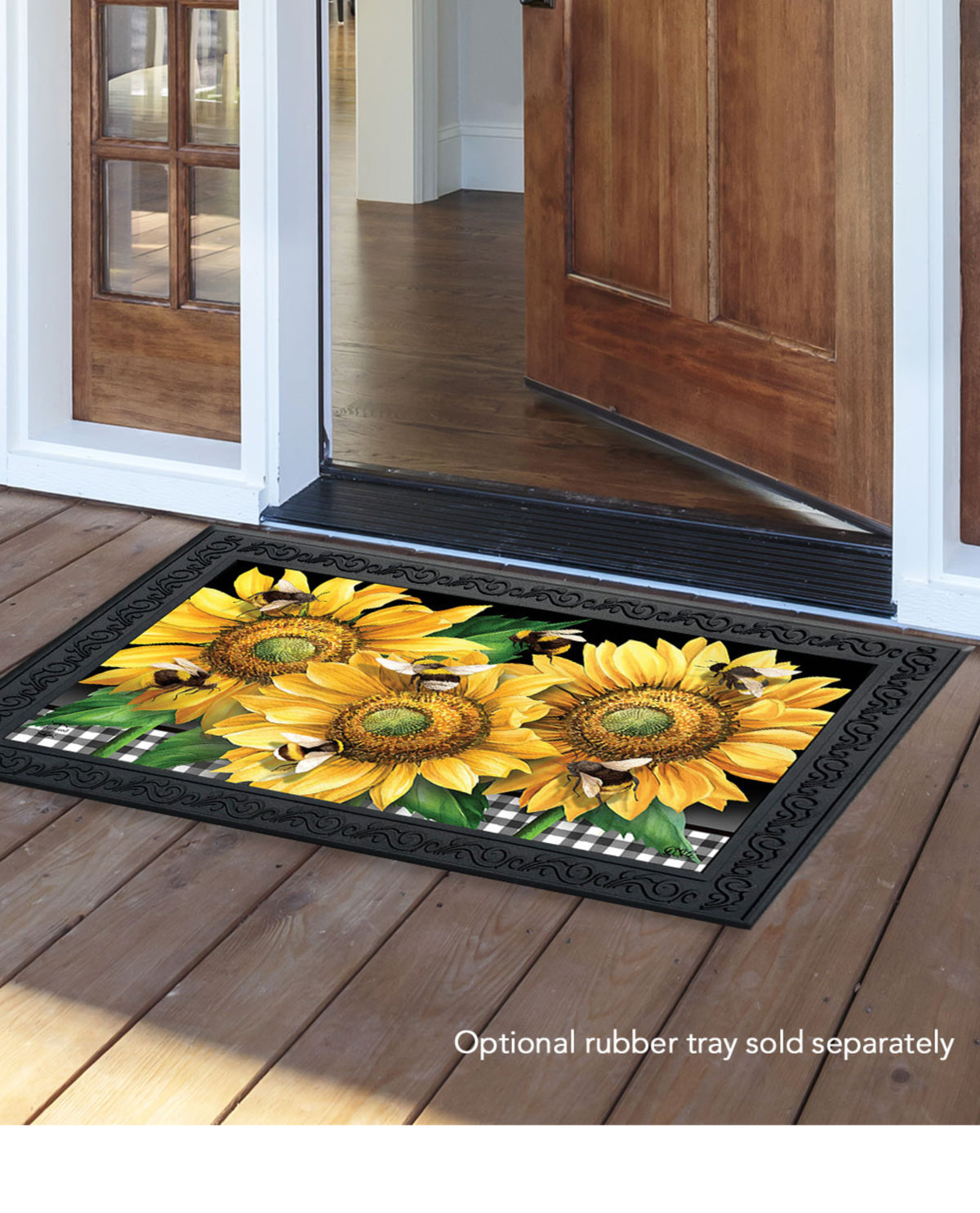 Buzzing Sunflower Doormat
