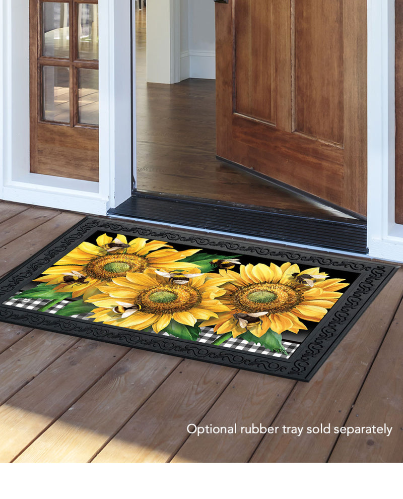 Buzzing Sunflower Doormat