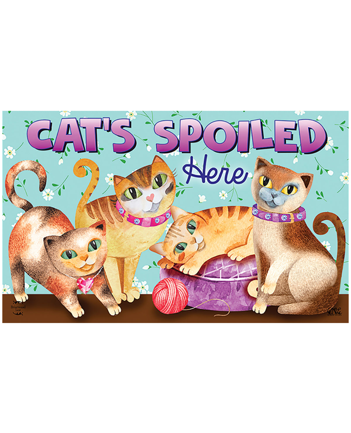 "Cats Spoiled Here" Doormat