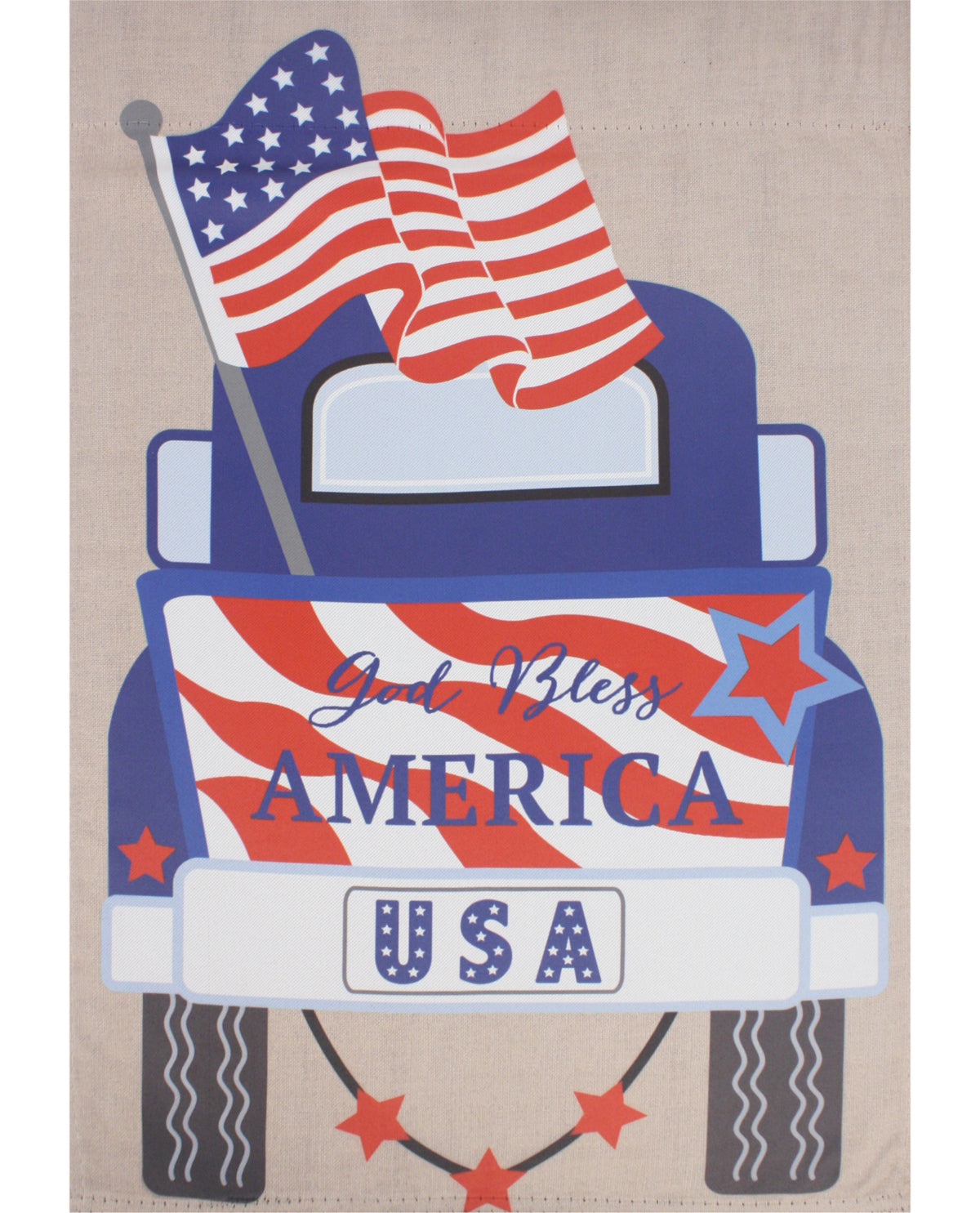 Americana' Truck Suede Garden Flag