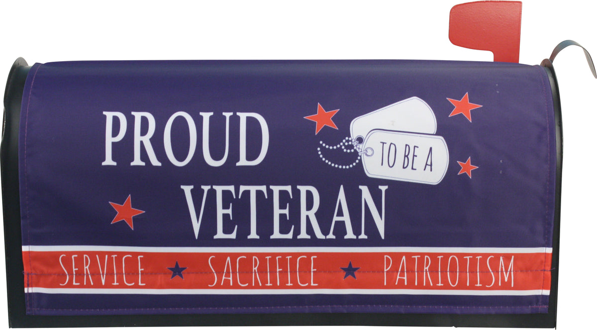 Proud To Be A Veteran Mailbox Cover