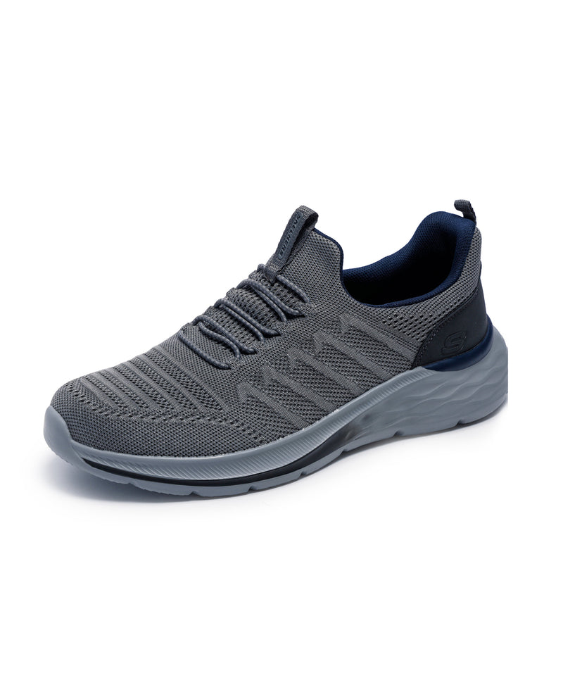 Gray athletic shoe on a white background