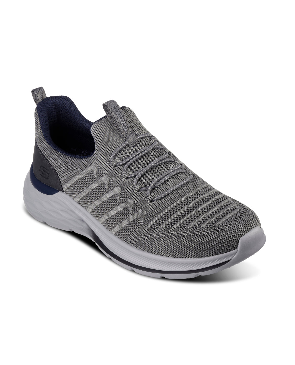 Gray athletic shoe on a white background
