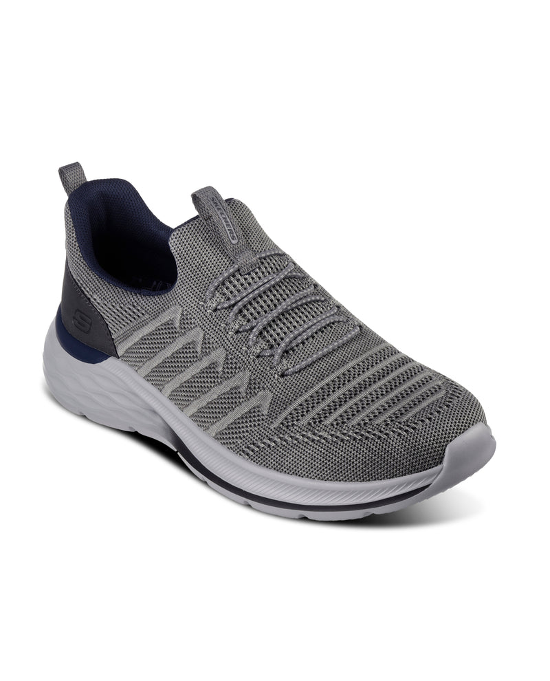 Gray athletic shoe on a white background