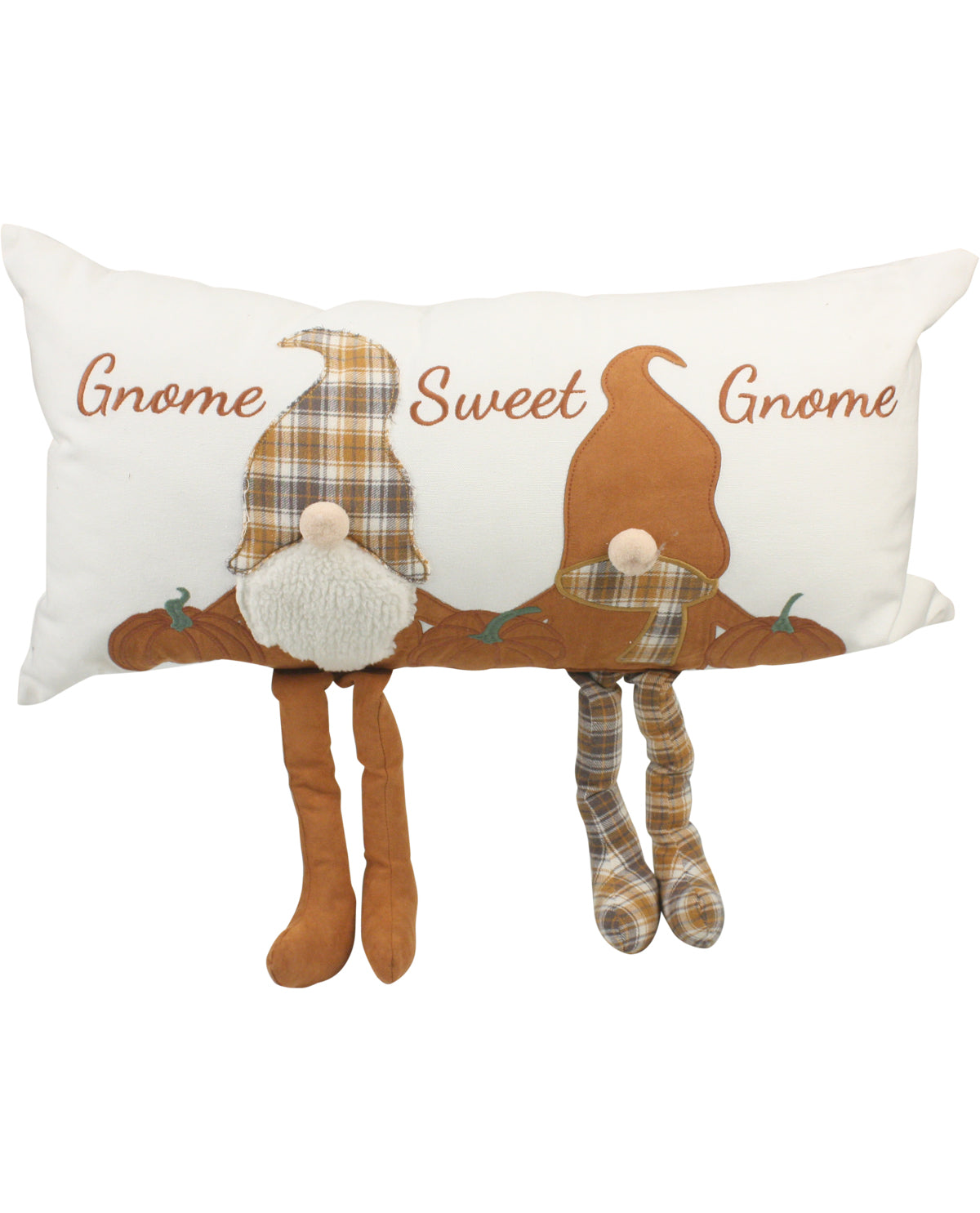 Gnome Sweet Gnome with Dangling Feet Decor Pillow