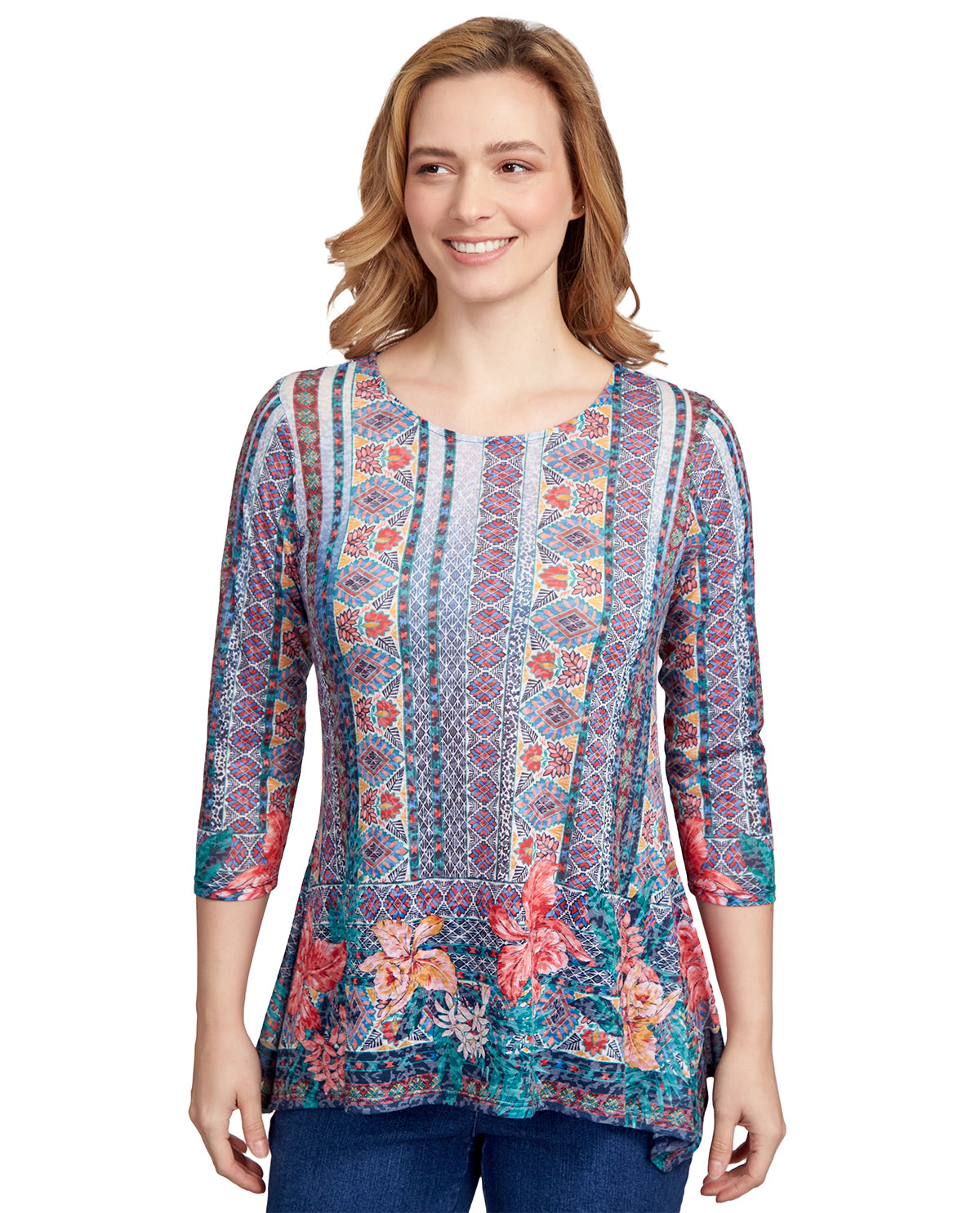 Ruby Road Missy Must Haves II Island Border Top