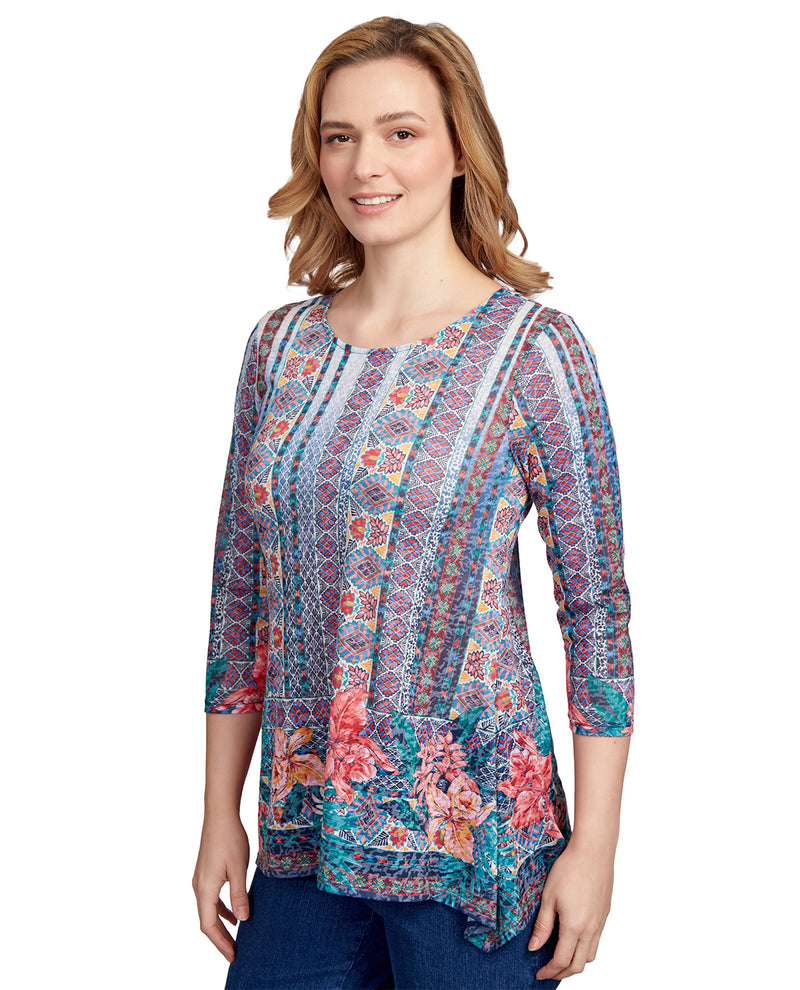 Ruby Road Missy Must Haves II Island Border Top