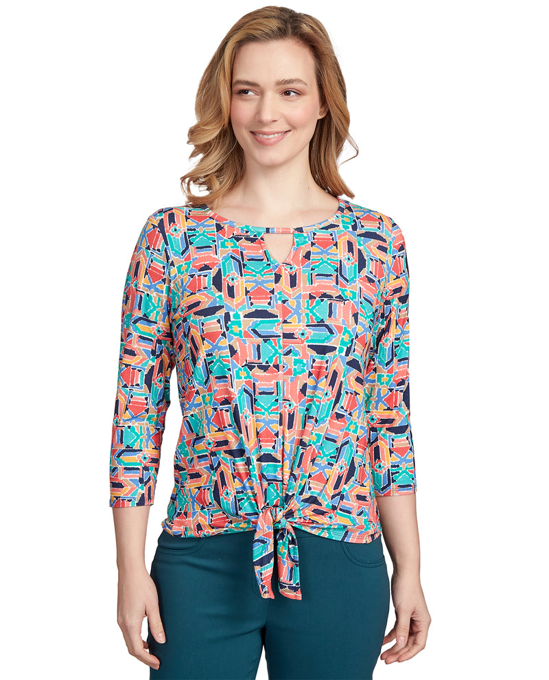 Ruby Road Missy Must Haves II Etched Geometric Top