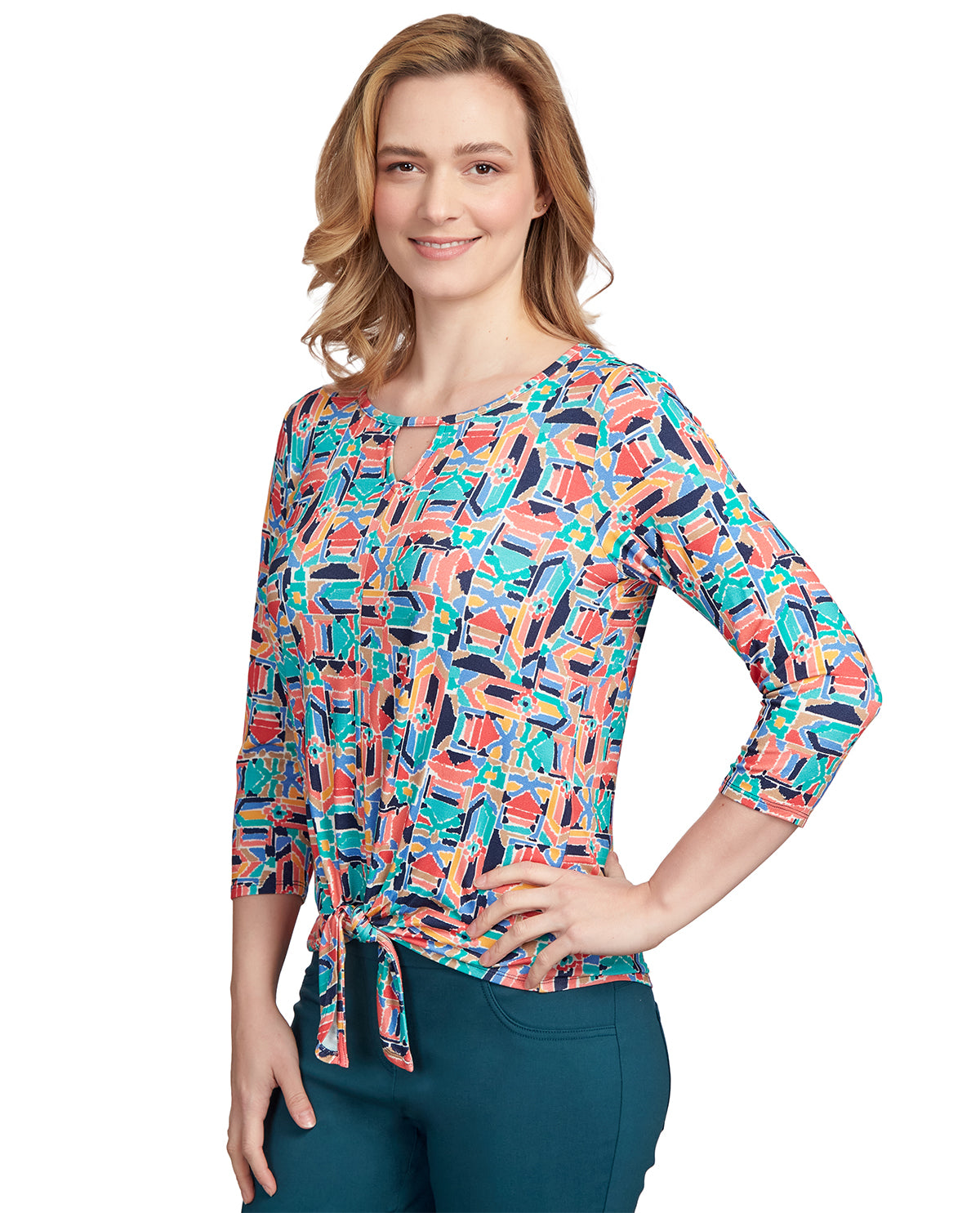 Ruby Road Missy Must Haves II Etched Geometric Top