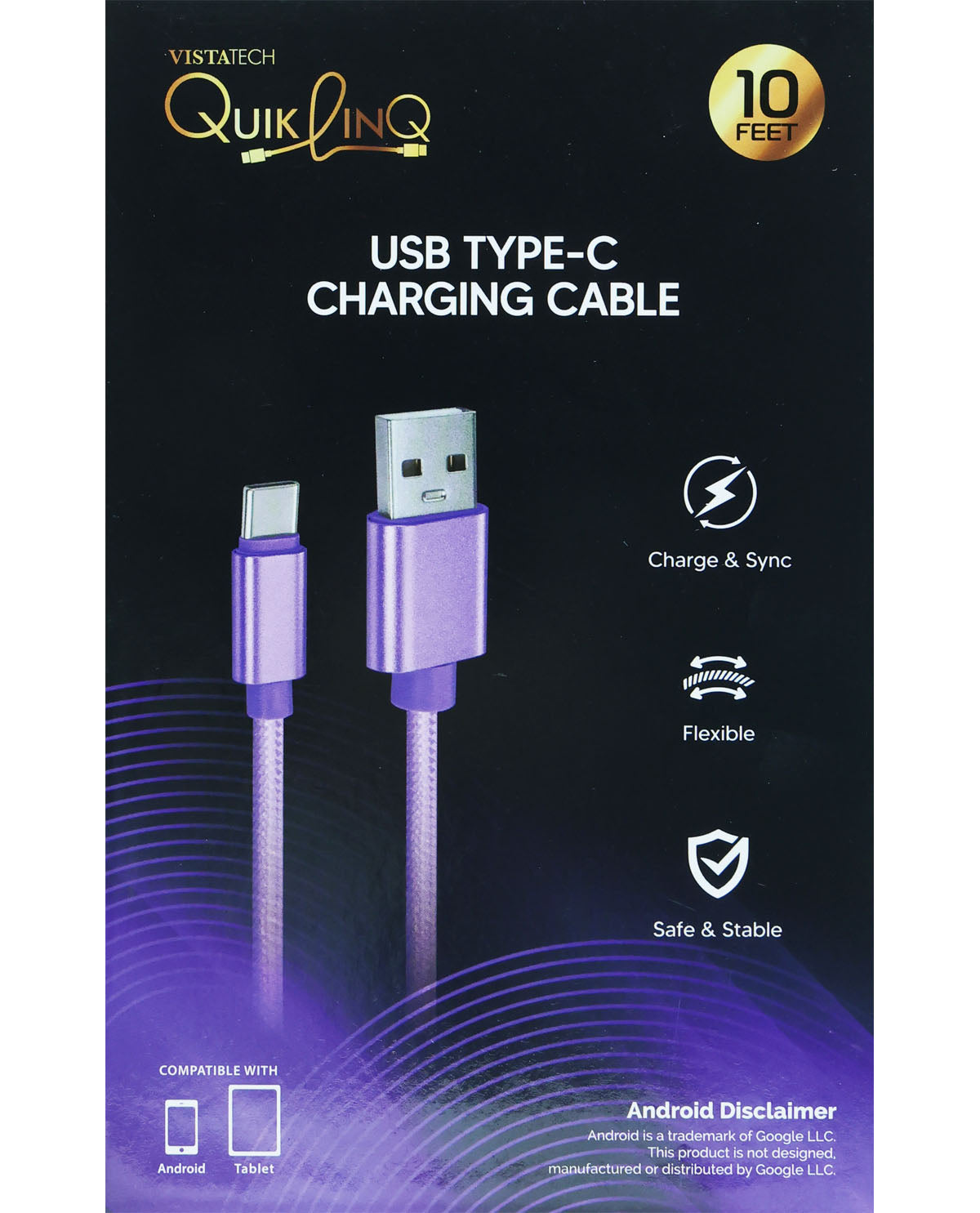 10Ft. Type-C Sync & Charge Cable