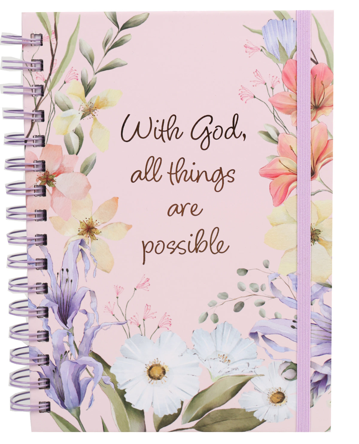 Pink Flowers Spiral Notebook