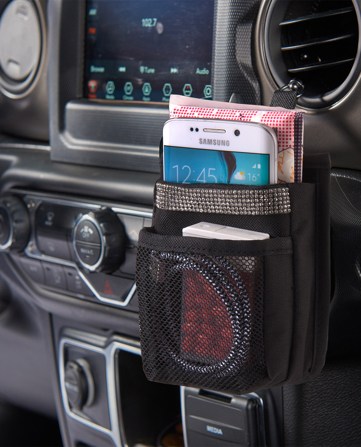 Bling Accented Driver Vent Caddy
