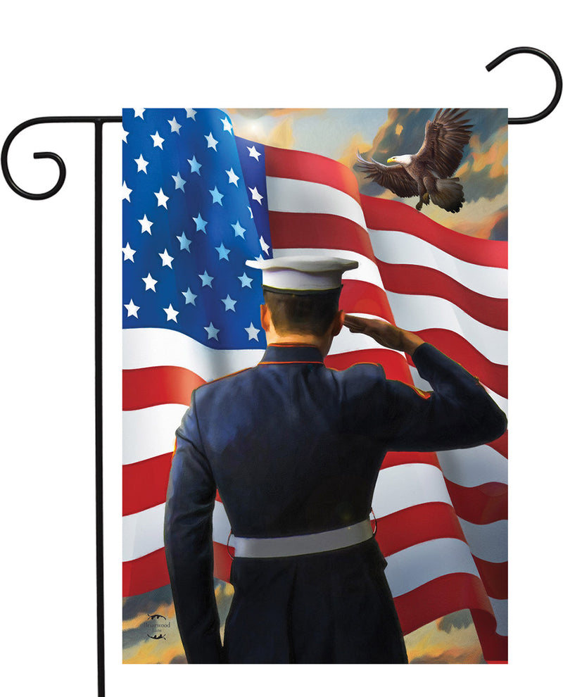 America's Heroes Military Garden Flag