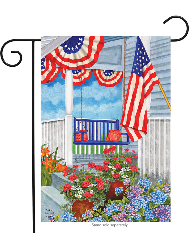 Patriotic Porch Spring Garden Flag