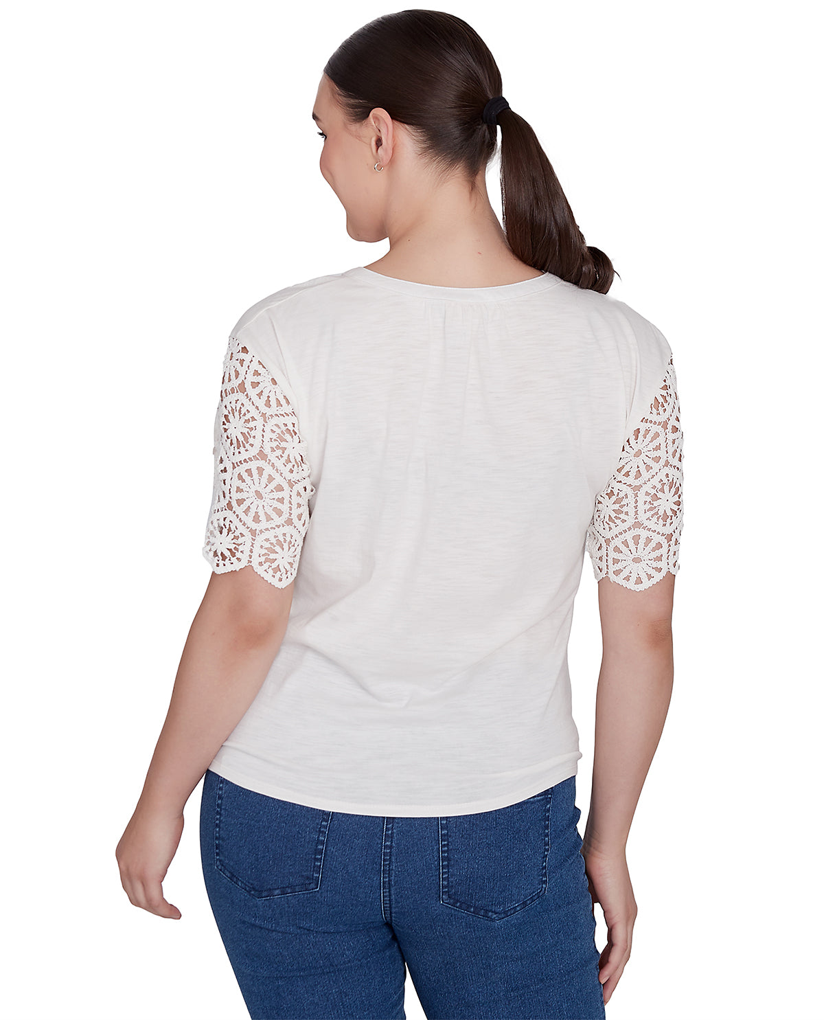 Ruby Road Missy Global Luxe Tie Front Tencel Top