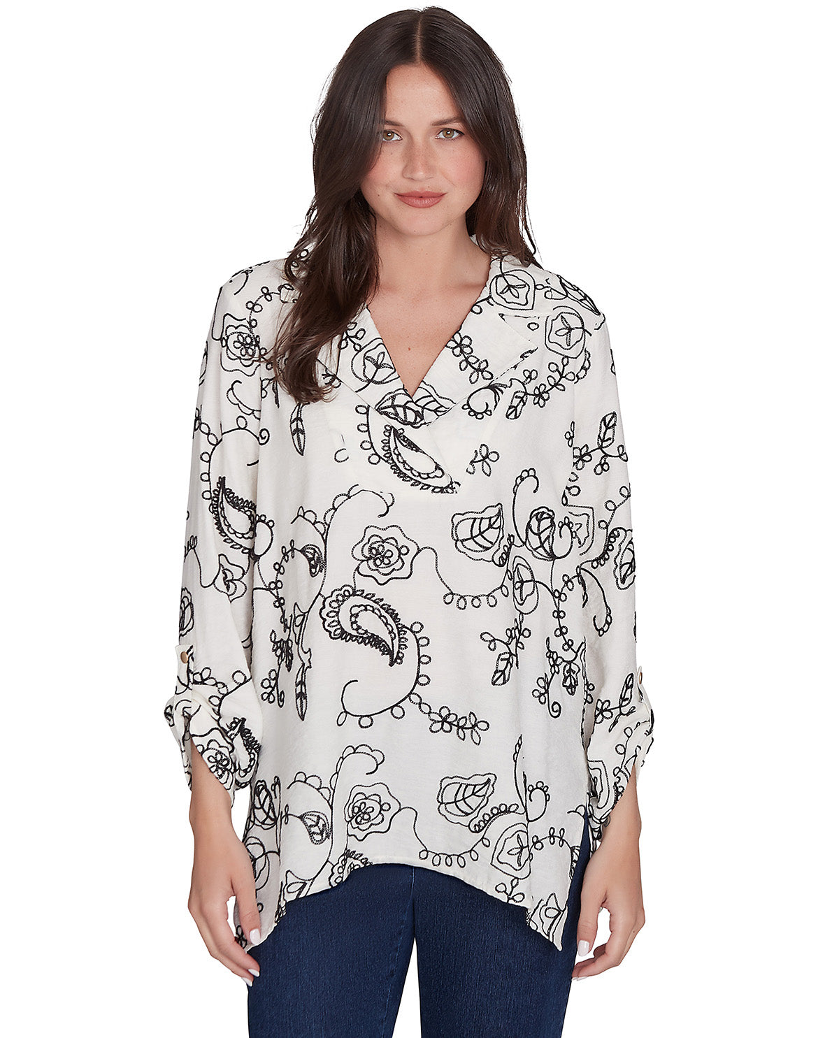 Ruby Road Missy New & Now Luxe Voile Woven Top