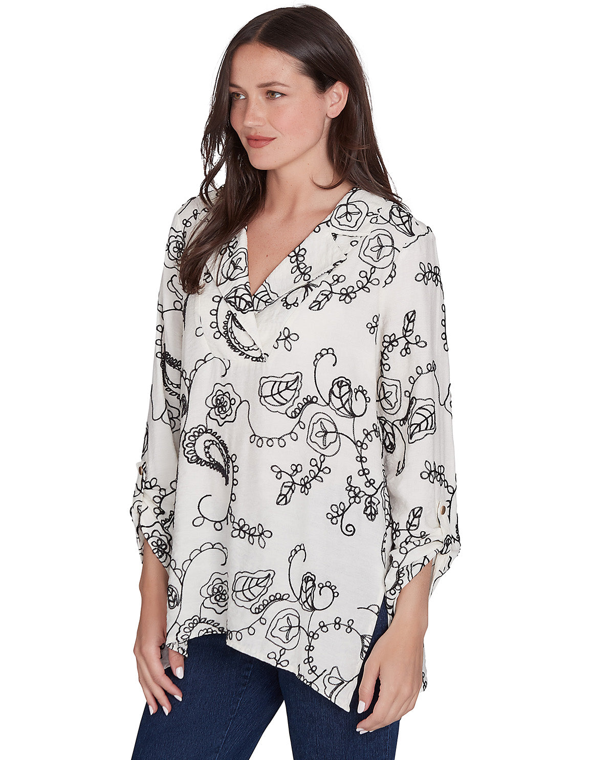 Ruby Road Missy New & Now Luxe Voile Woven Top