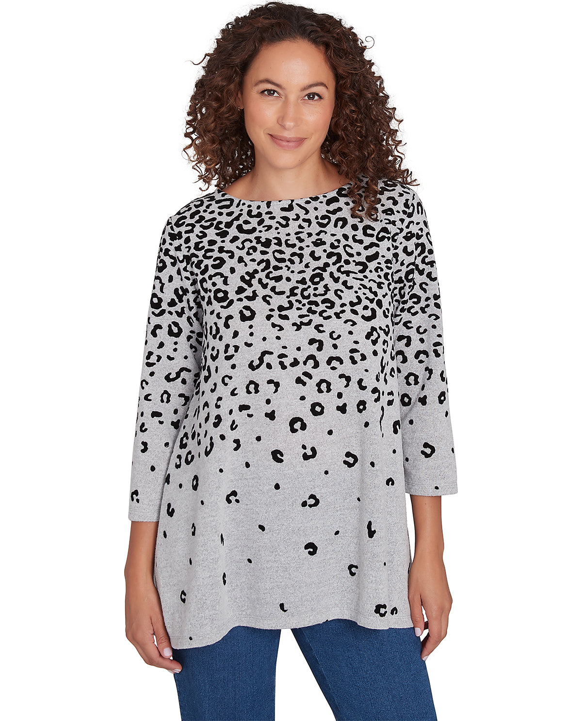 Ruby Road Missy Leopard Spot Print Top