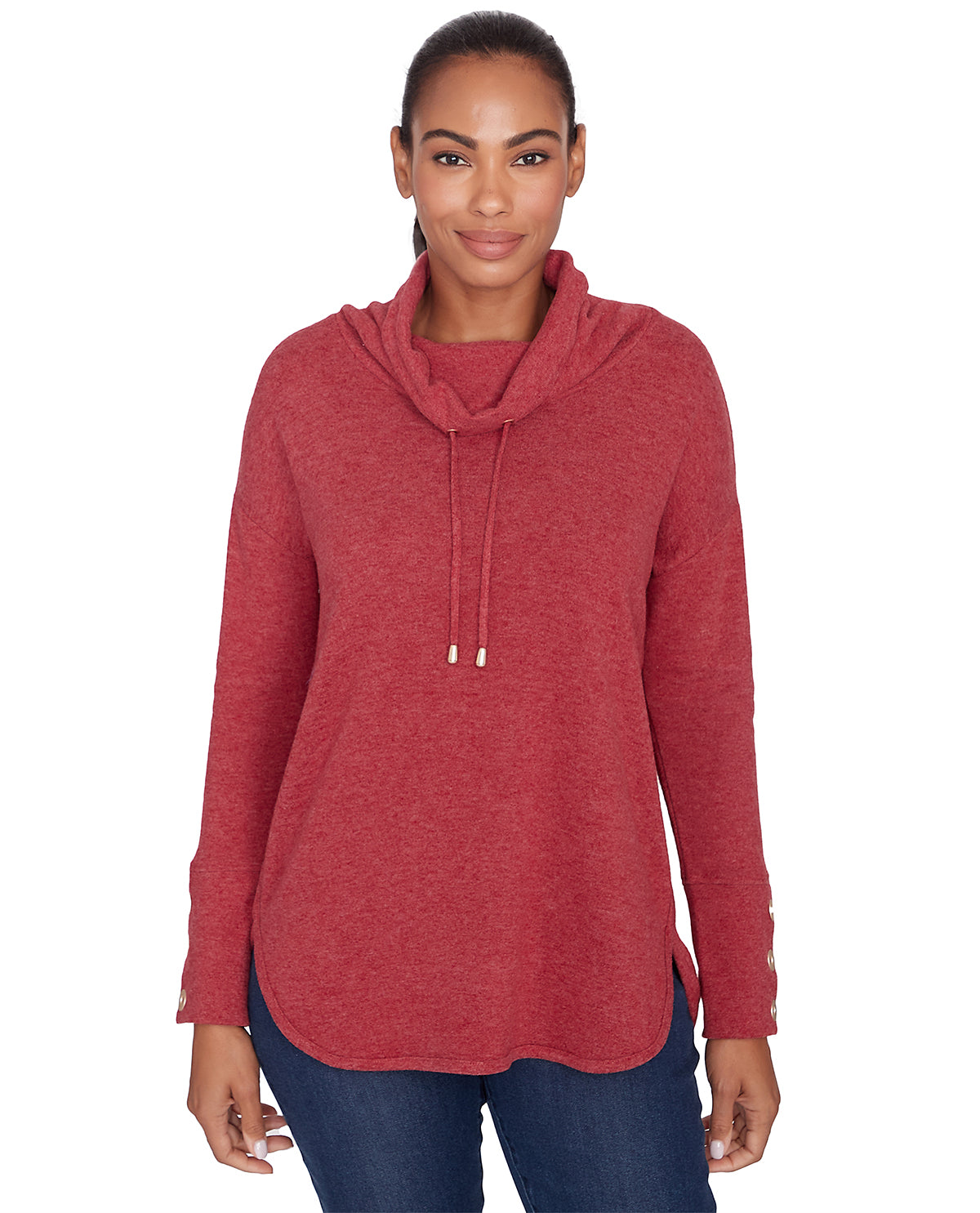 Ruby Road Missy Cozy Season Long Sleeve Knit Top