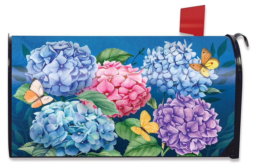 Colorful Hydrangeas Mailbox Cover