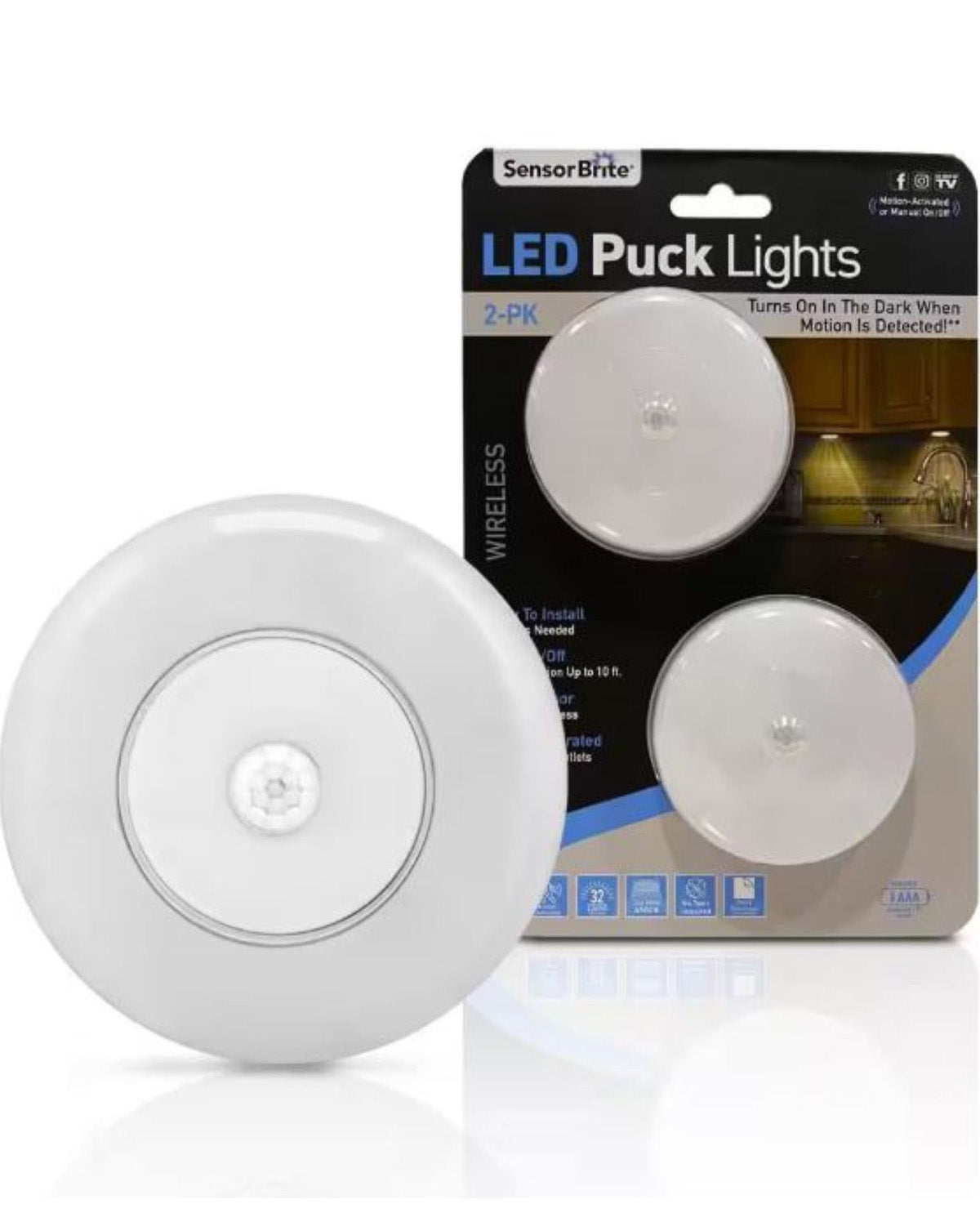 Sensor Brite Puck Lights - Two Pack