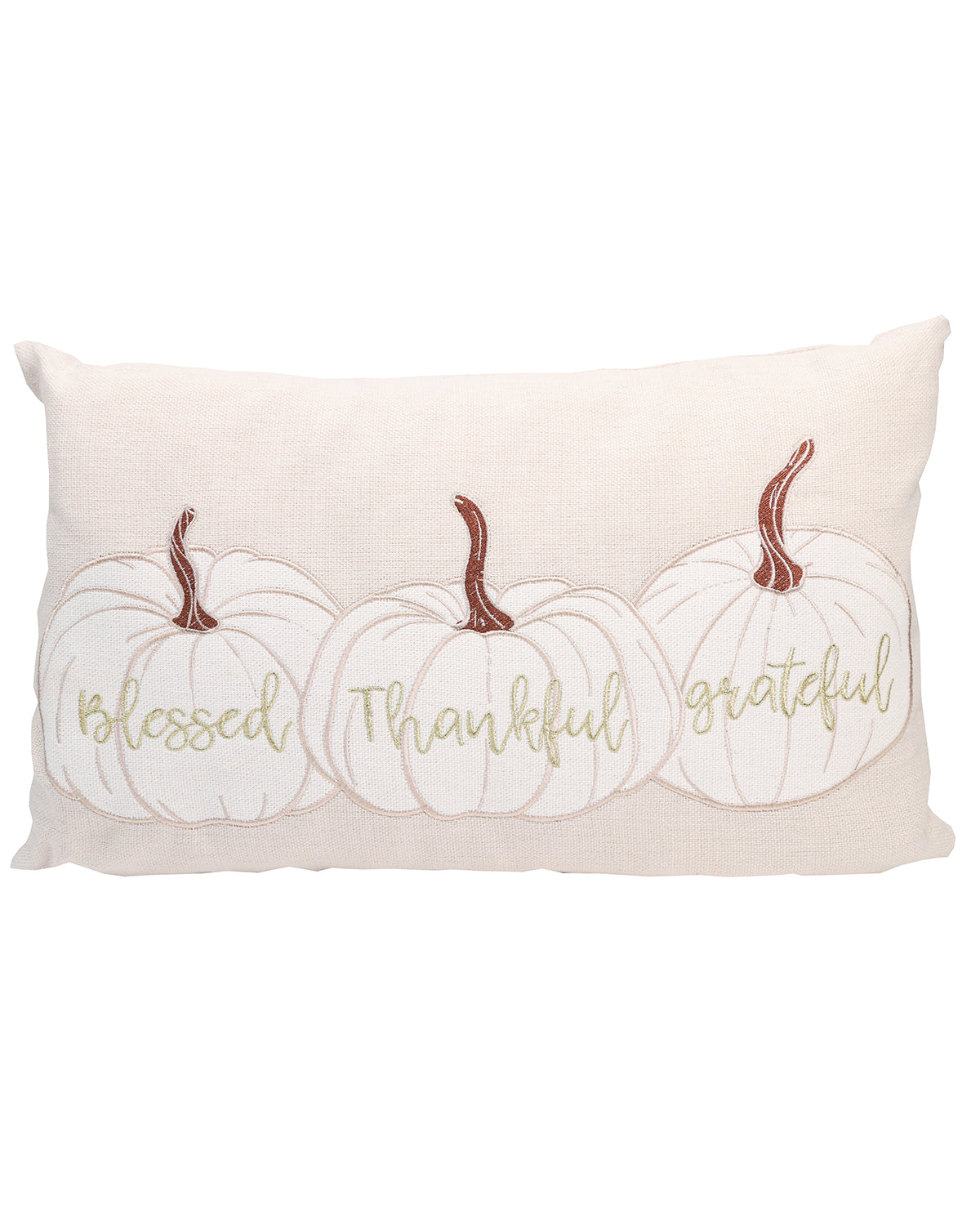 Grateful Pumpkin Sayings Decorative Pillow