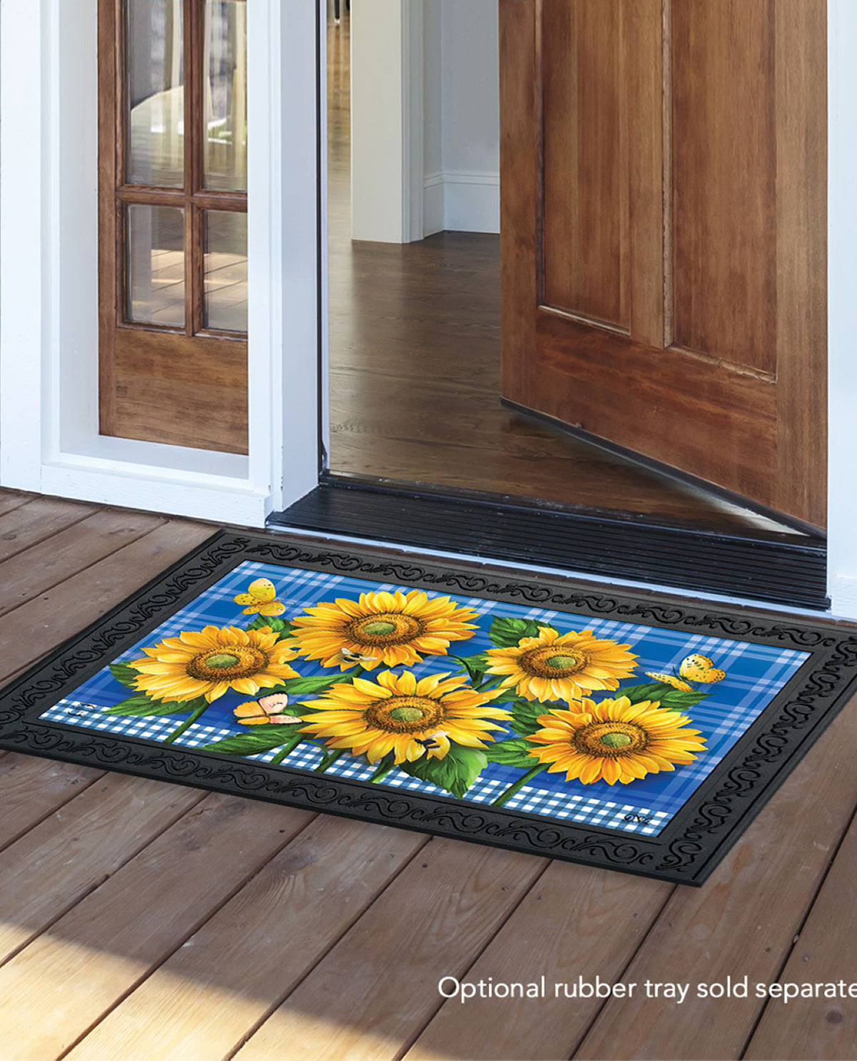 Blue Sunflowers Doormat