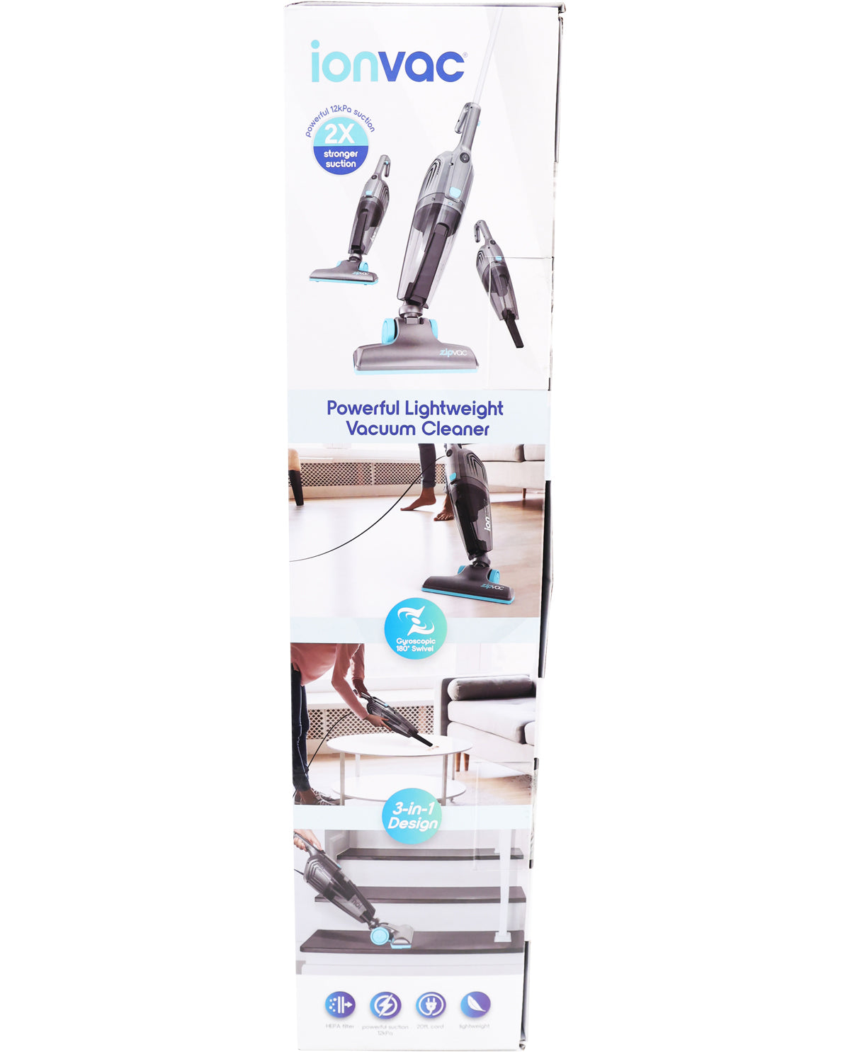 Ionvac 3-N-1 Lightweight Multi-Surface Vacuum Cleaner