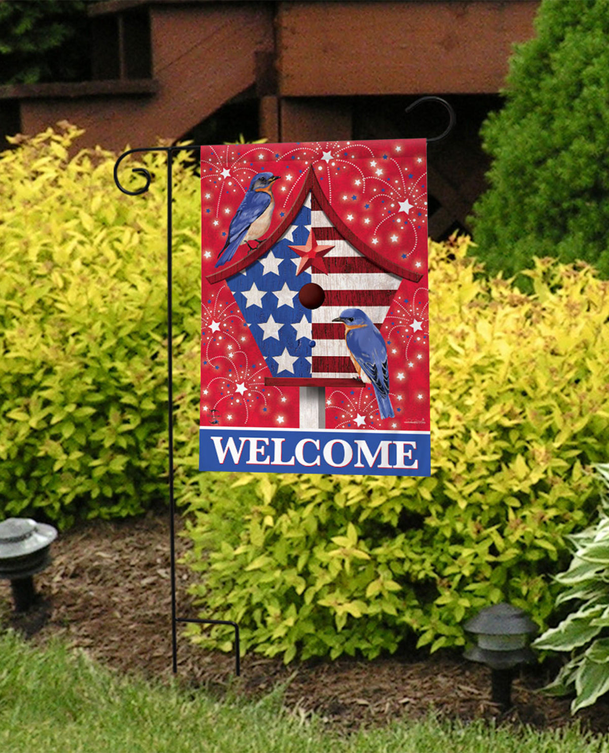 American Bluebirds Garden Flag