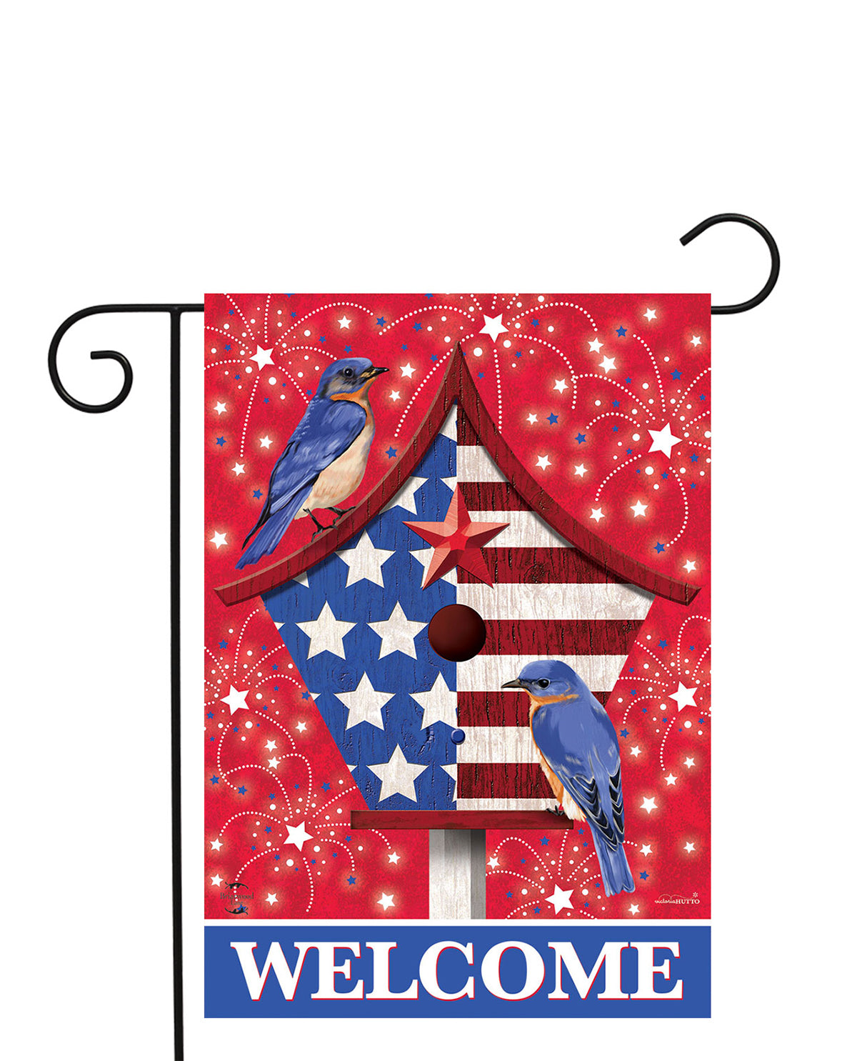 American Bluebirds Garden Flag