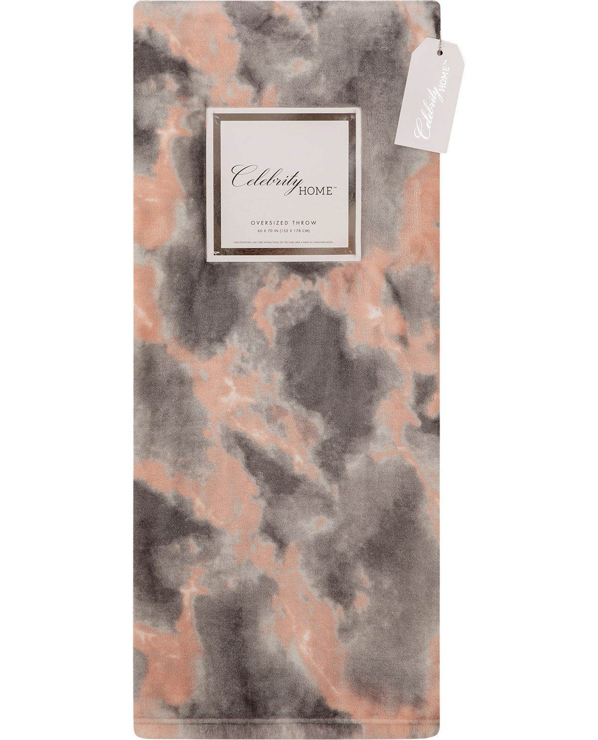 Celebrity Home - Torino Marble Blush Oversized Hanging Throw - 60"x70"