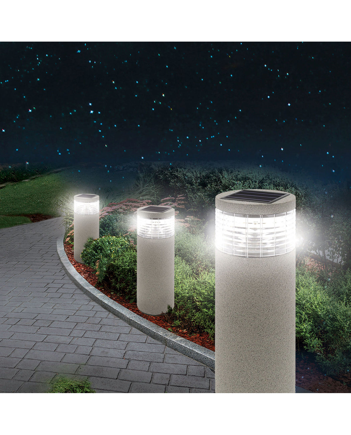 Solar Faux Concrete Light