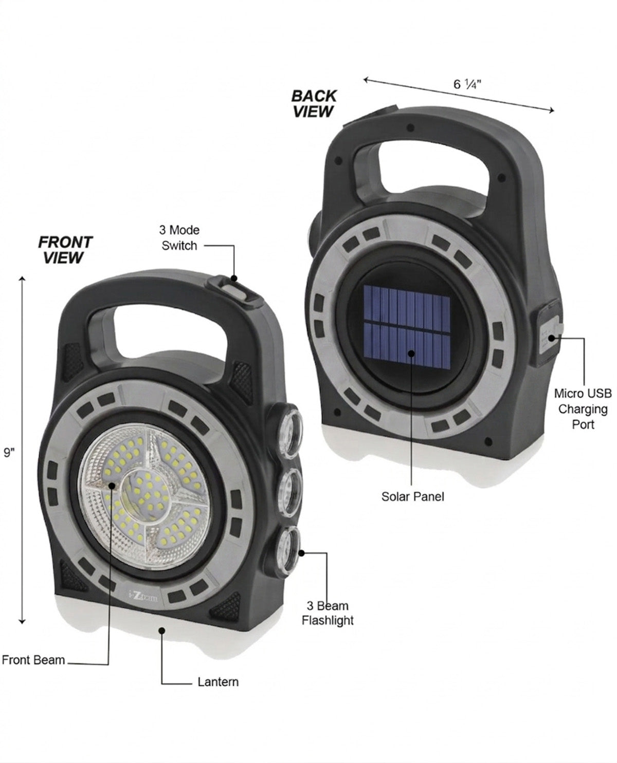 Solar Emergency Dual-Charge Light