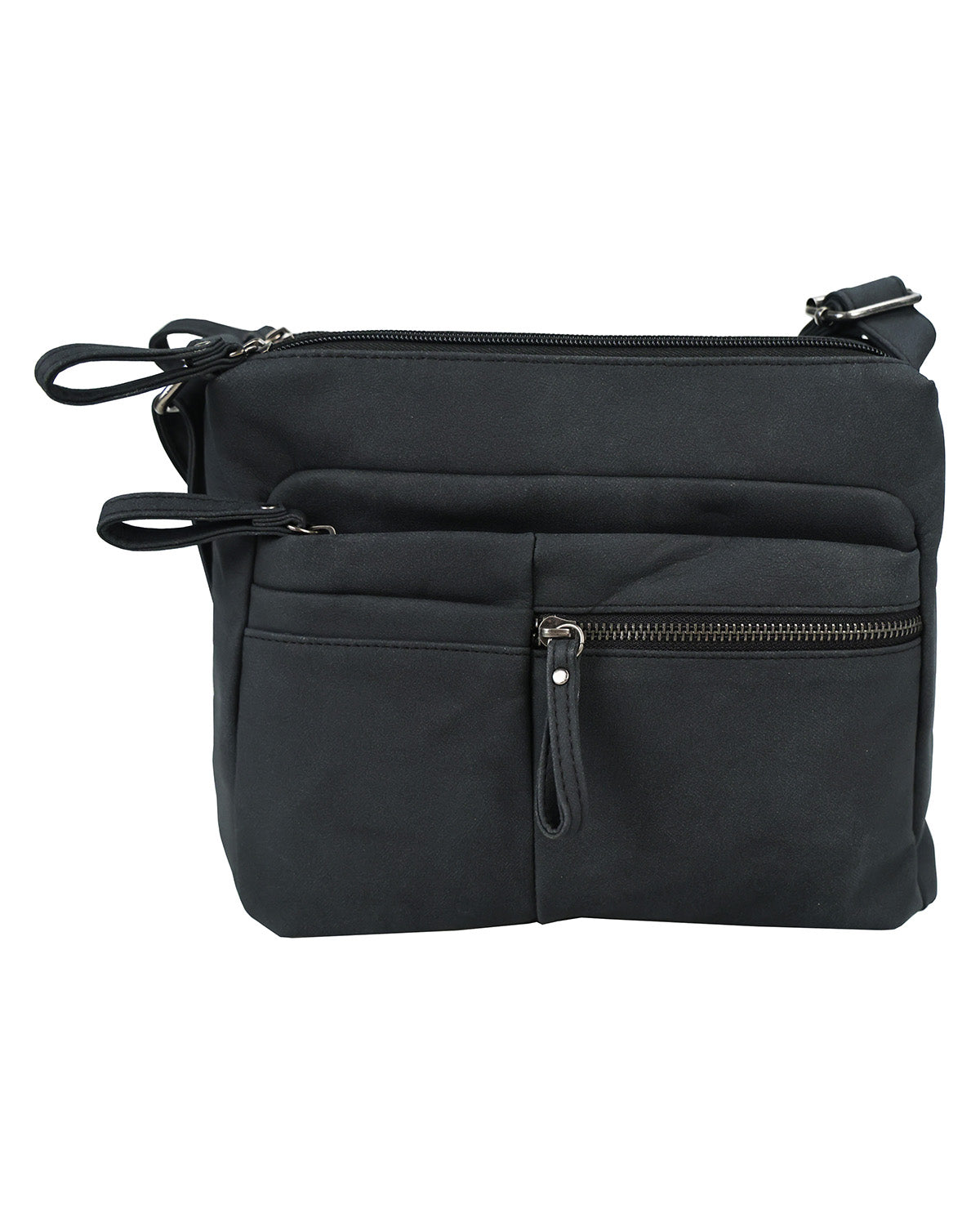 Bueno Tie Dye Twill Double Entry Crossbody Black