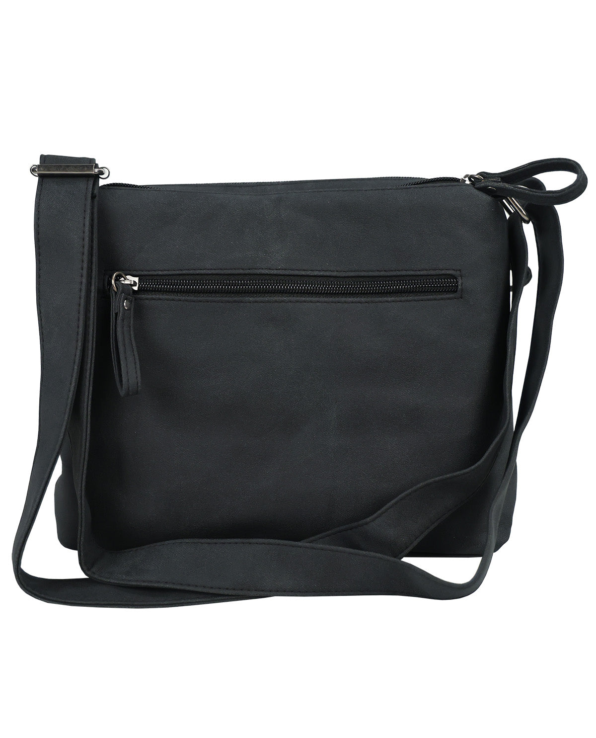 Bueno Tie Dye Twill Double Entry Crossbody Black